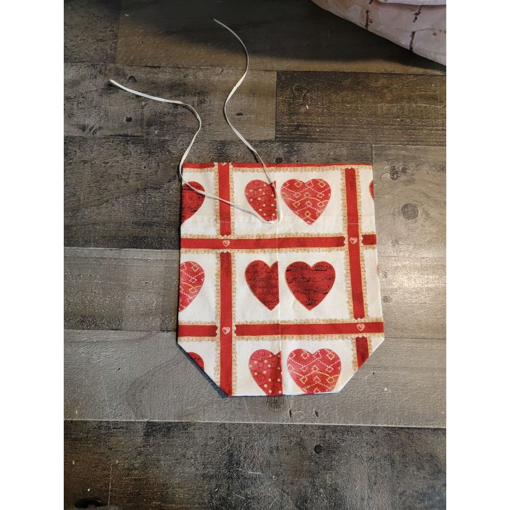 Vintage Valentines day heart pouch gift bag love